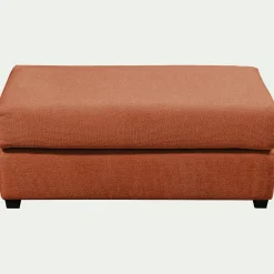 Pouf rectangulaire en tissu Genesis - brun rustrel