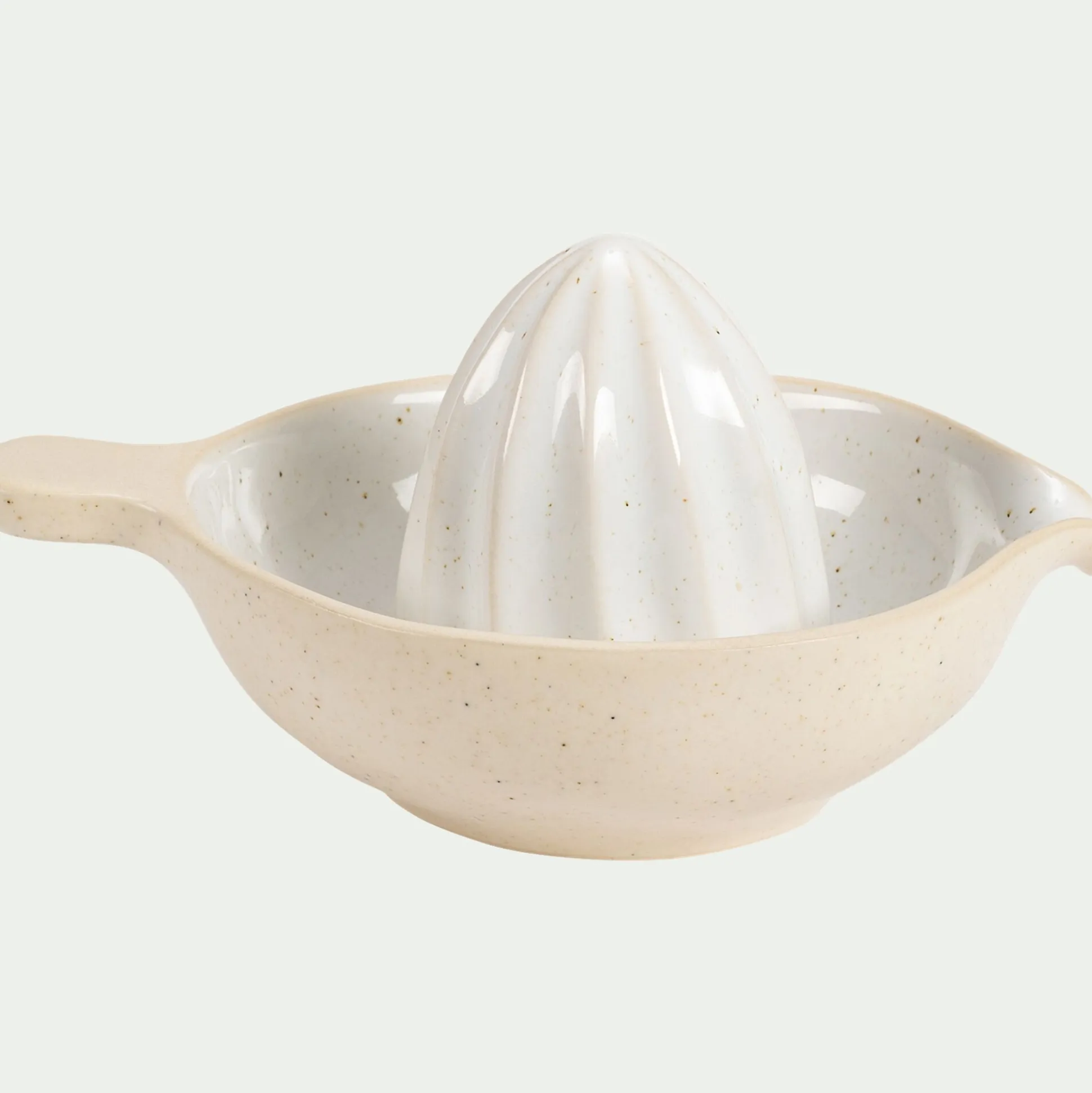 Presse-agrumes en grès D13cm - blanc