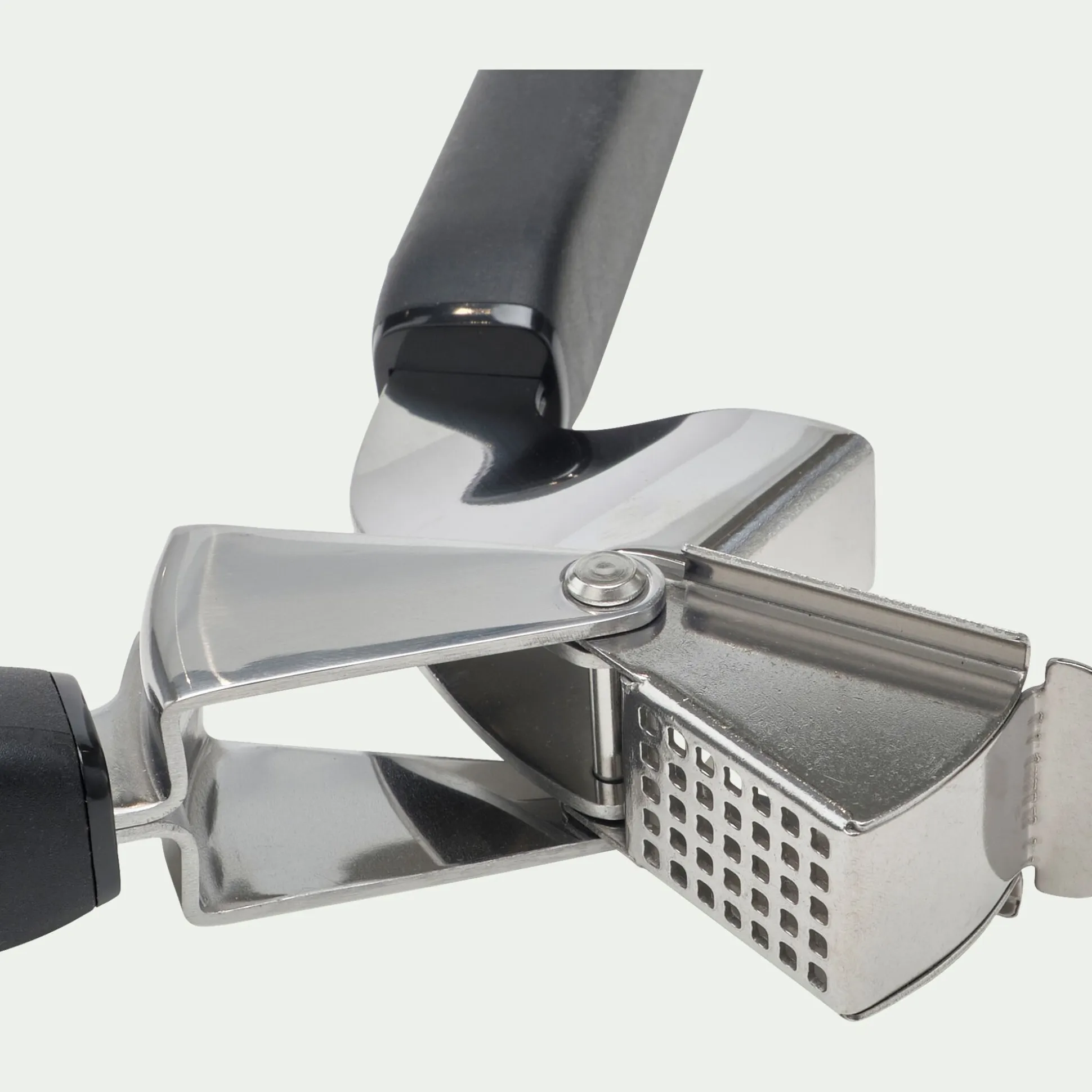 Presse ail en inox H16,7cm - gris métallisé