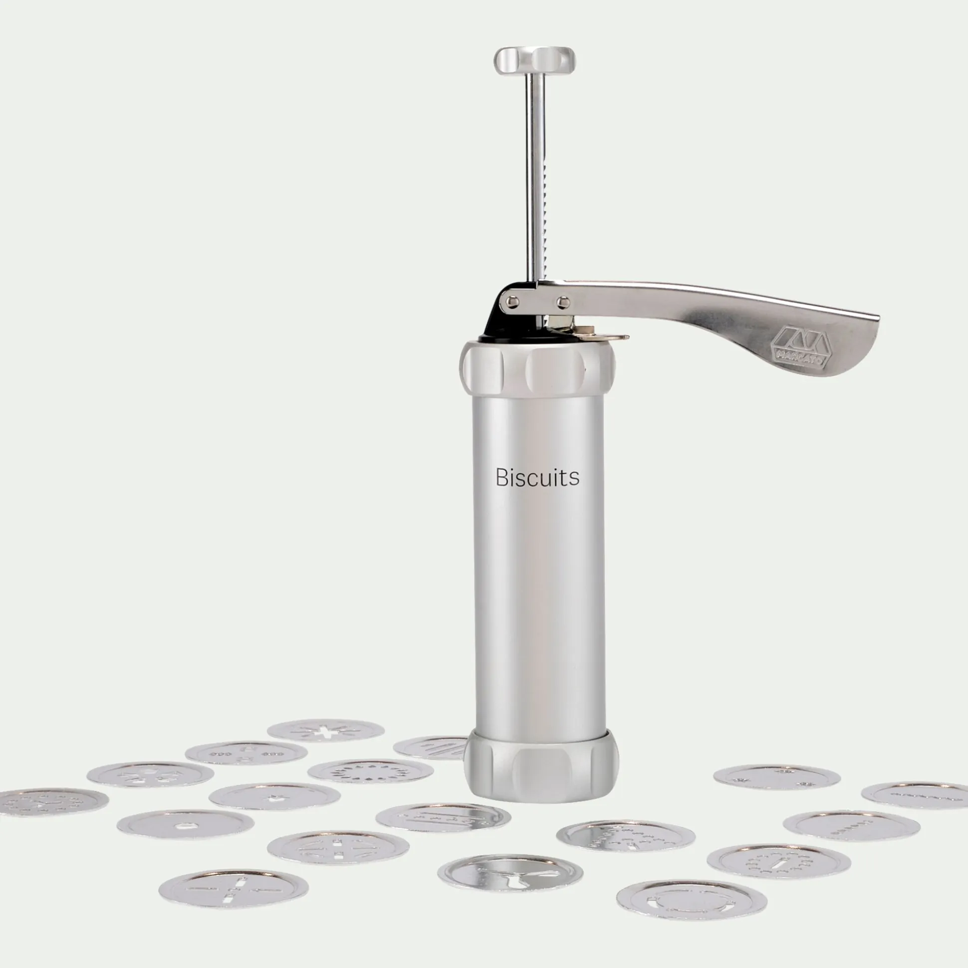 Presse à biscuits en aluminium anodisé - argenté