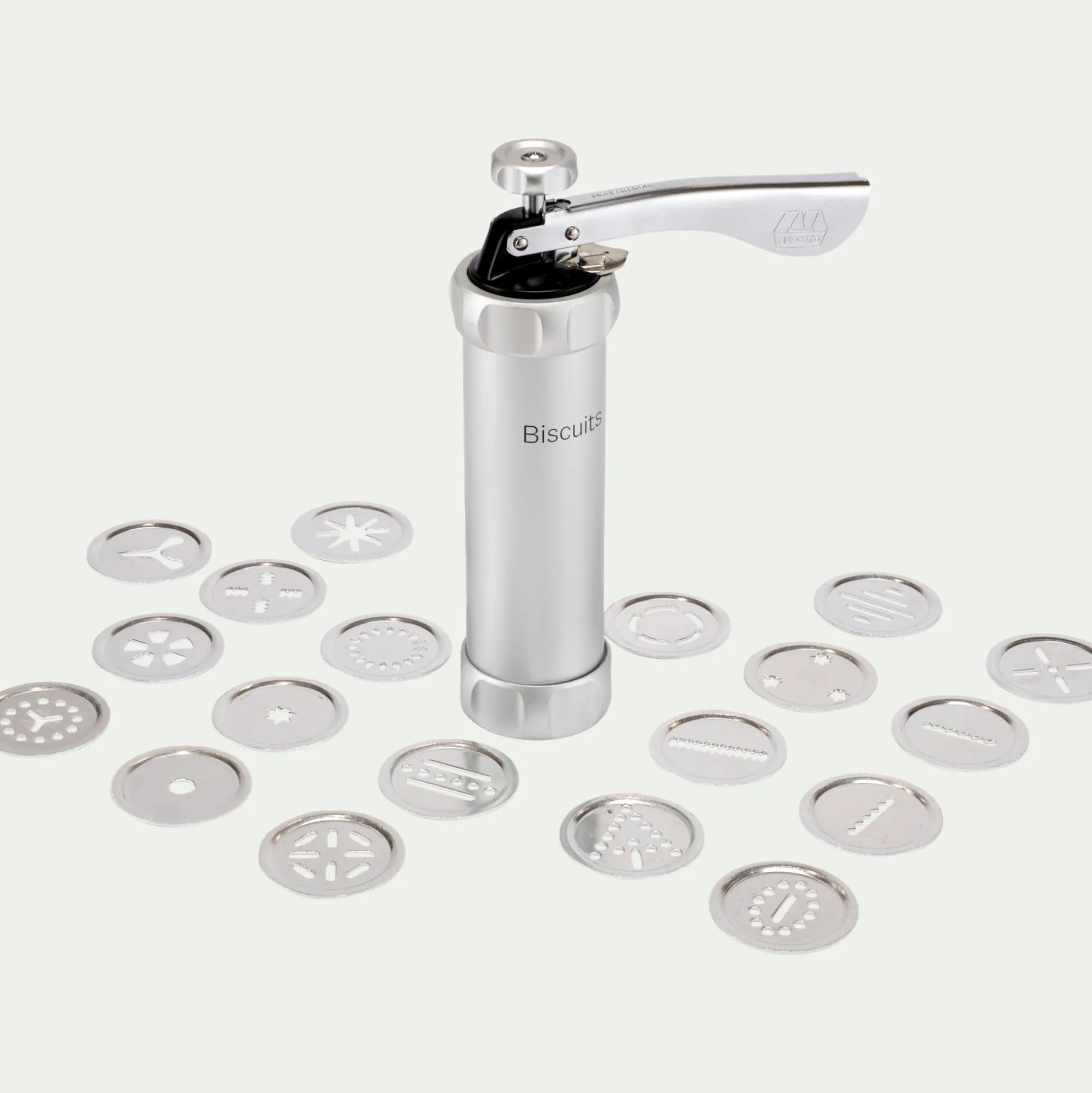 Presse à biscuits en aluminium anodisé - argenté
