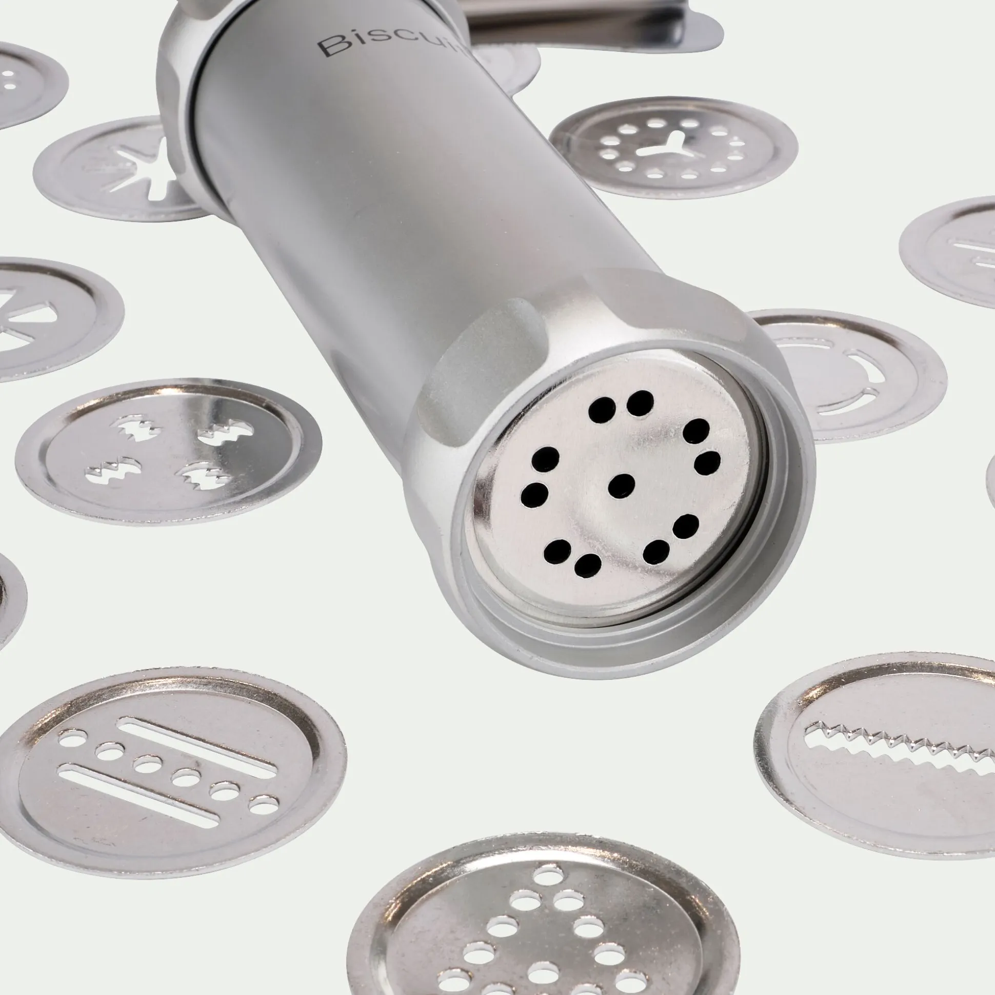 Presse à biscuits en aluminium anodisé - argenté