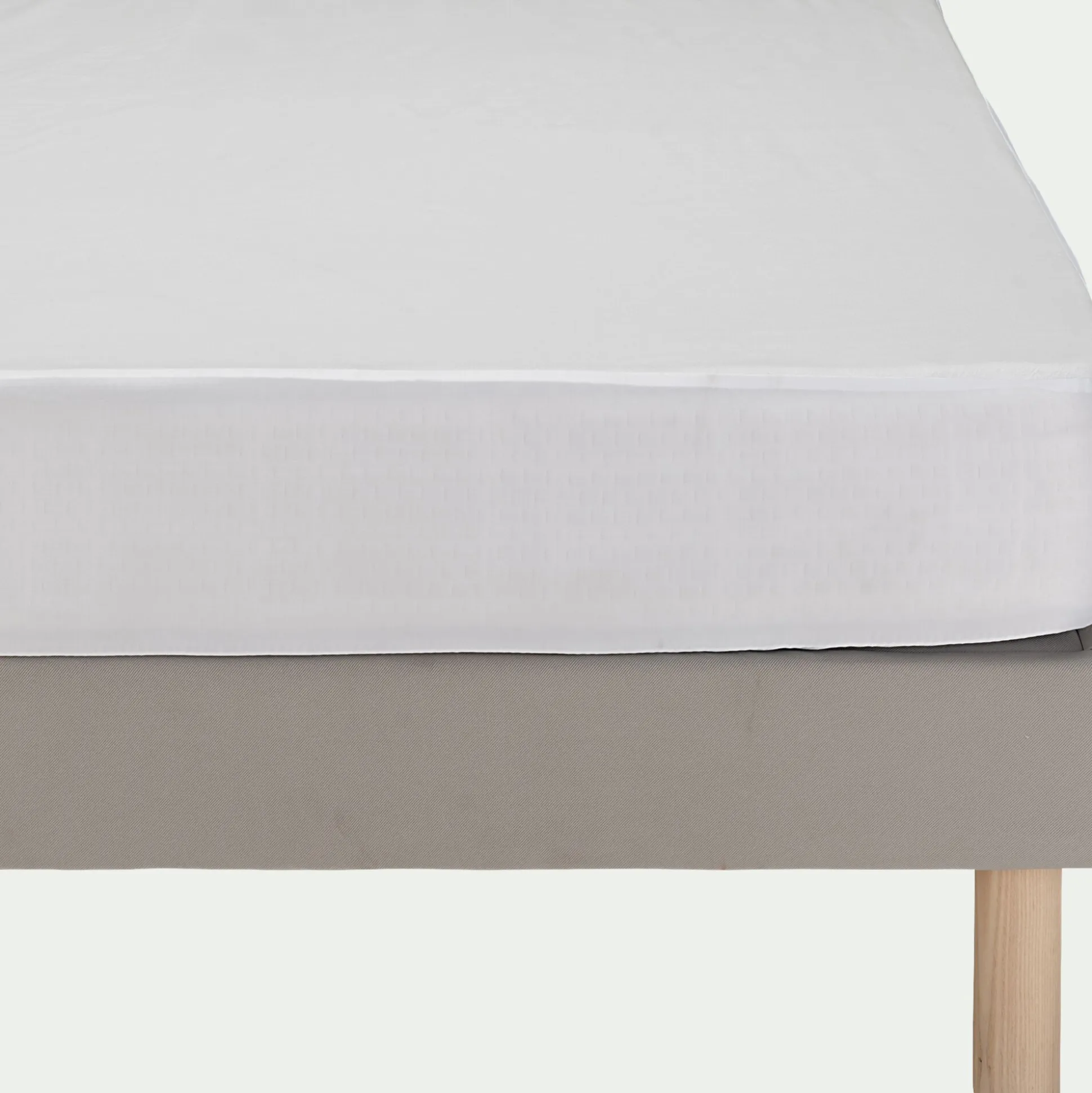 Protège-matelas imperméable en coton recyclé 140x200cm bonnet 30cm