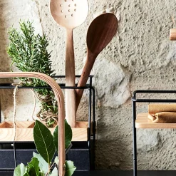 Range couverts en métal et bois - bois clair