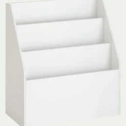 Range-livres enfant 3 compartiments en bois - blanc