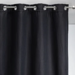 Rideau à œillets en polyester 135x300cm - gris calabrun