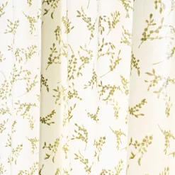 Rideau passe-tringle en coton motif végétal 140x250cm - vert