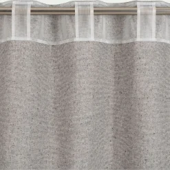 Rideau à pattes cachées en coton 130x250cm - gris
