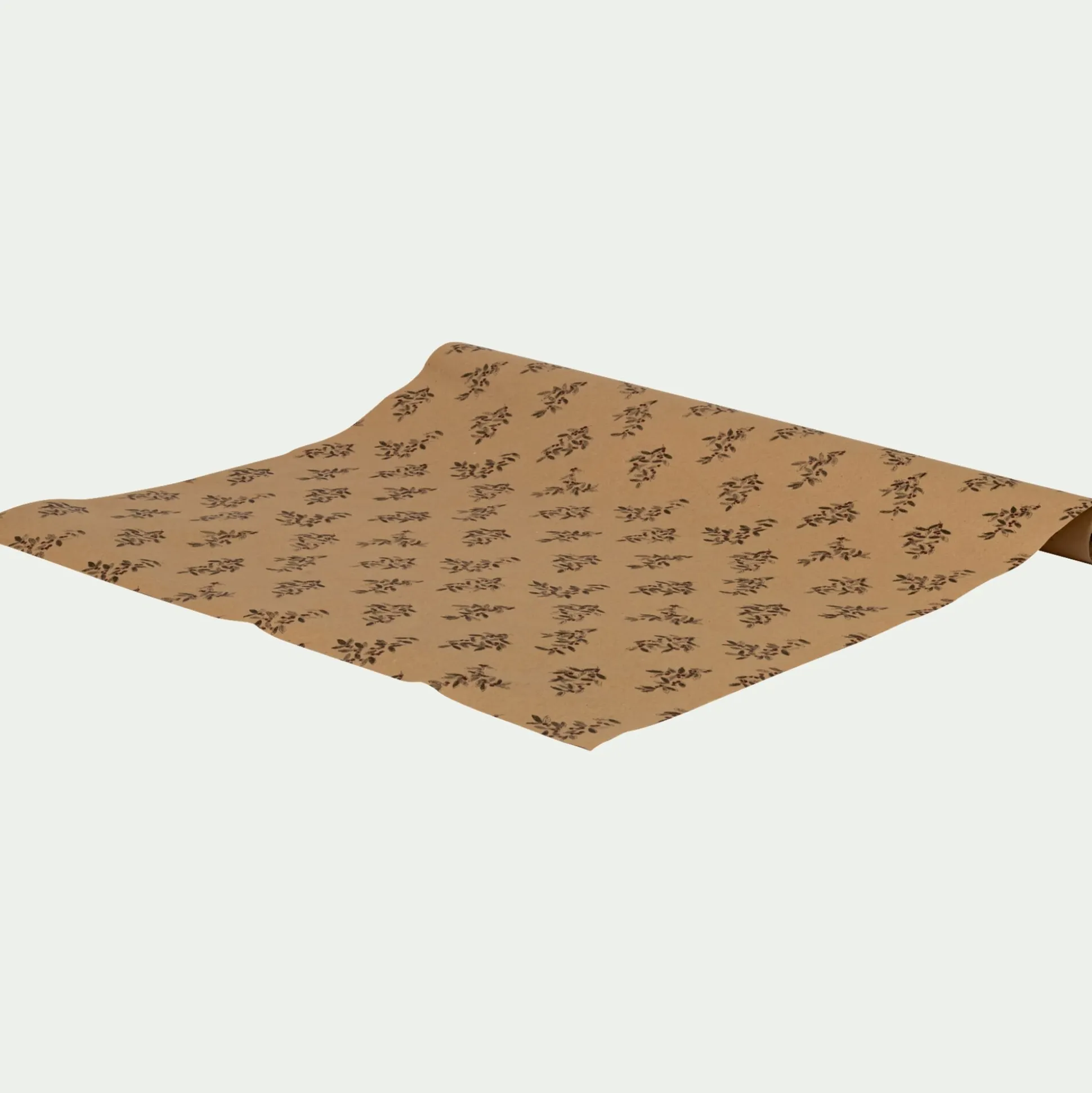Rouleau de papier cadeau recyclé 70x200cm à motifs - beige (modèle aléatoire)