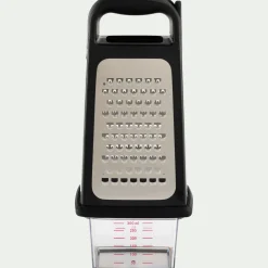 Râpe 4 faces avec récupérateur en inox - noir