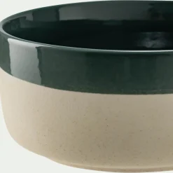 Saladier en grès D26,5cm - vert oyat