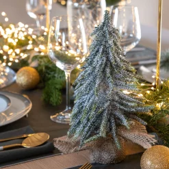 Sapin artificiel à poser D16xH27cm - blanc