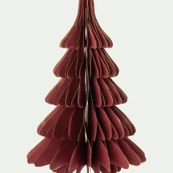 Sapin décoratif à poser en papier H25cm - rouge