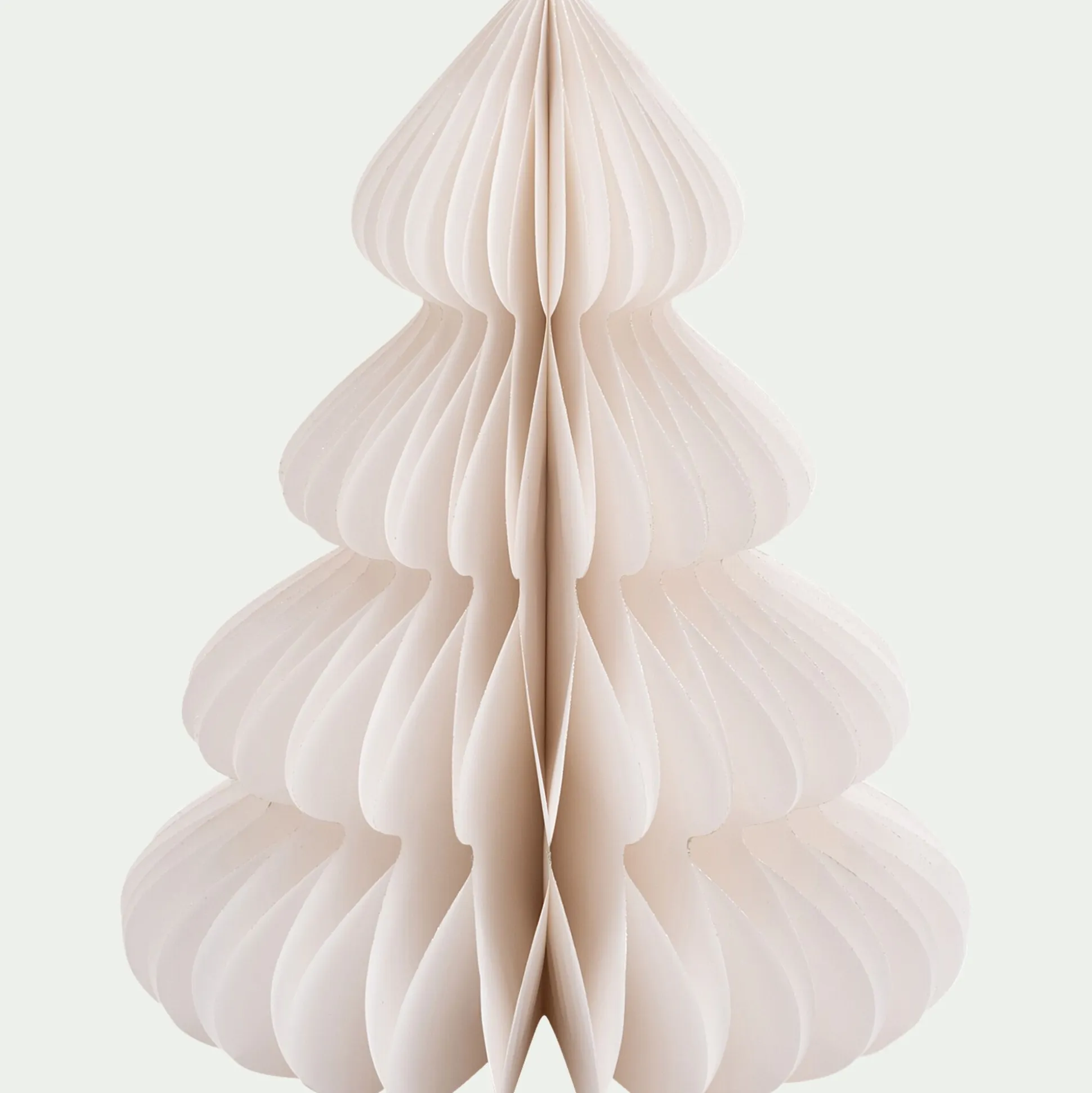 Sapin décoratif à poser en papier H60cm - blanc