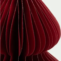 Sapin décoratif à poser en papier H60cm - rouge