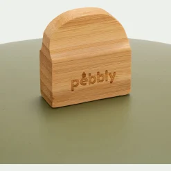 Seau à compost en métal et bambou 7L - vert