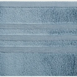 Serviette de bain bouclette en coton - bleu autan 50x100cm