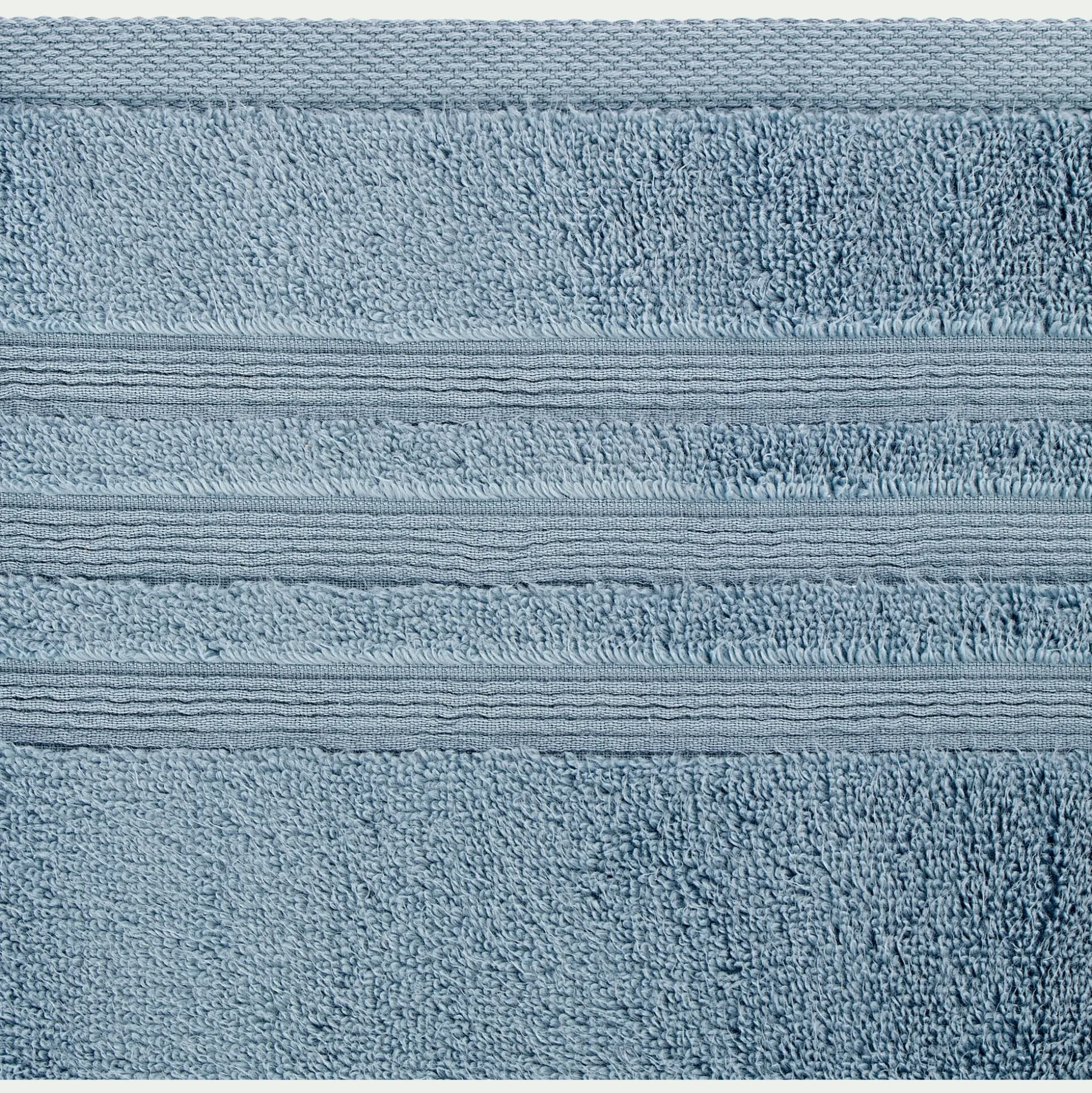 Serviette de bain bouclette en coton - bleu autan 50x100cm