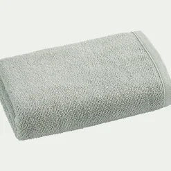Serviette de toilette en bouclettes de coton bio 50x90cm - vert olivier