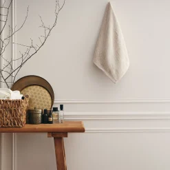 Serviette de toilette en bouclettes de coton bio - beige alpilles 50x90cm