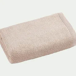 Serviette de toilette en bouclettes de coton bio - beige alpilles 50x90cm