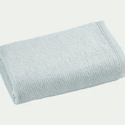 Serviette de toilette en bouclettes de coton bio - bleu 50x90cm