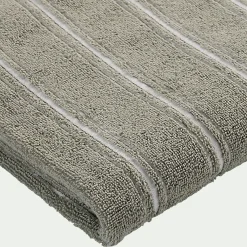 Serviette de toilette en coton - vert olivier 50x100cm