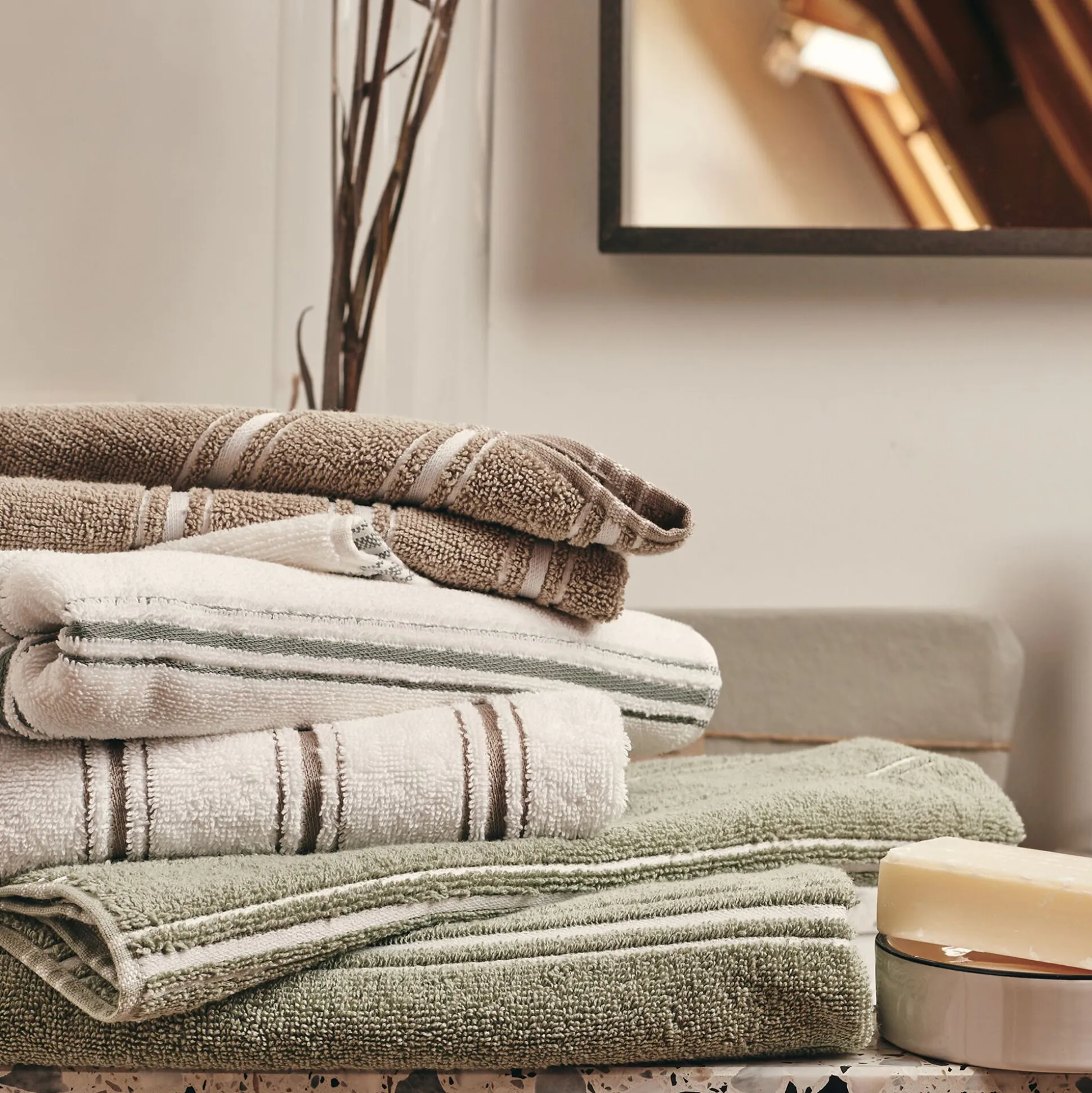 Serviette de toilette en coton 50x100cm - blanc ventoux