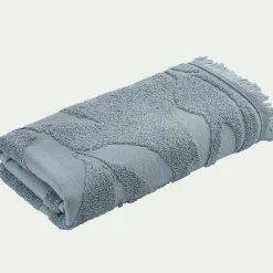 Serviette de toilette en coton - bleu calaluna 50x100cm