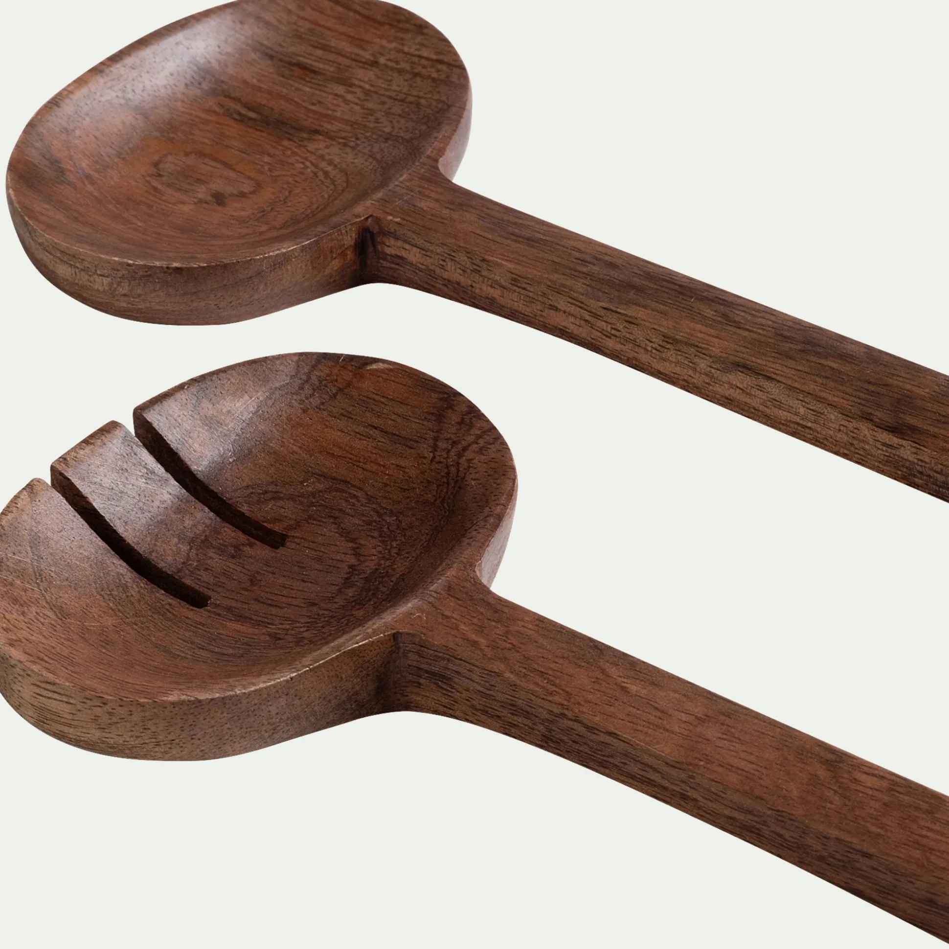 Set de couverts à salade en bois de manguier - naturel