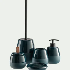 Set de salle de bain en grès - bleu figuerolles