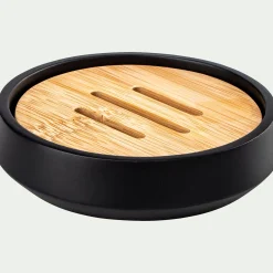 Set de salle de bain en polyresine - noir