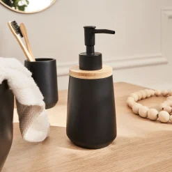 Set de salle de bain en polyresine - noir