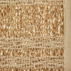 Set de table en paille et en coton - naturel 33x48cm