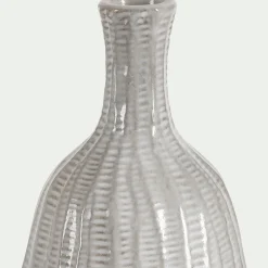 Soliflore en faïence H31,5cm - beige