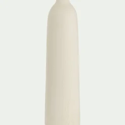 Soliflore en faïence texturée H40cm - blanc ventoux