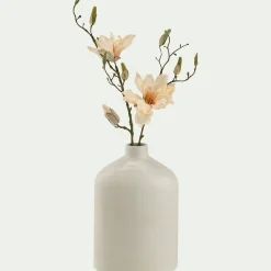 Soliflore en grès céramique H30cm - blanc