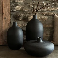 Soliflore en polystone effet béton H25,5cm - noir