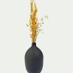 Soliflore en polystone effet béton H25,5cm - noir