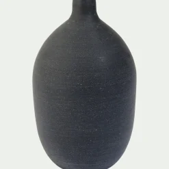 Soliflore en polystone effet béton H25,5cm - noir