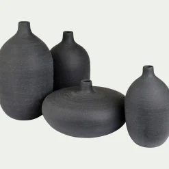 Soliflore en polystone effet béton H25,5cm - noir