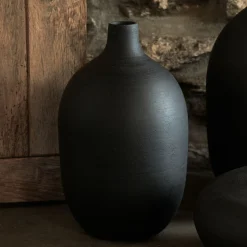 Soliflore en polystone effet béton H25,5cm - noir