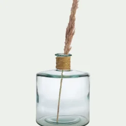 Soliflore en verre recyclé h26cm - transparent
