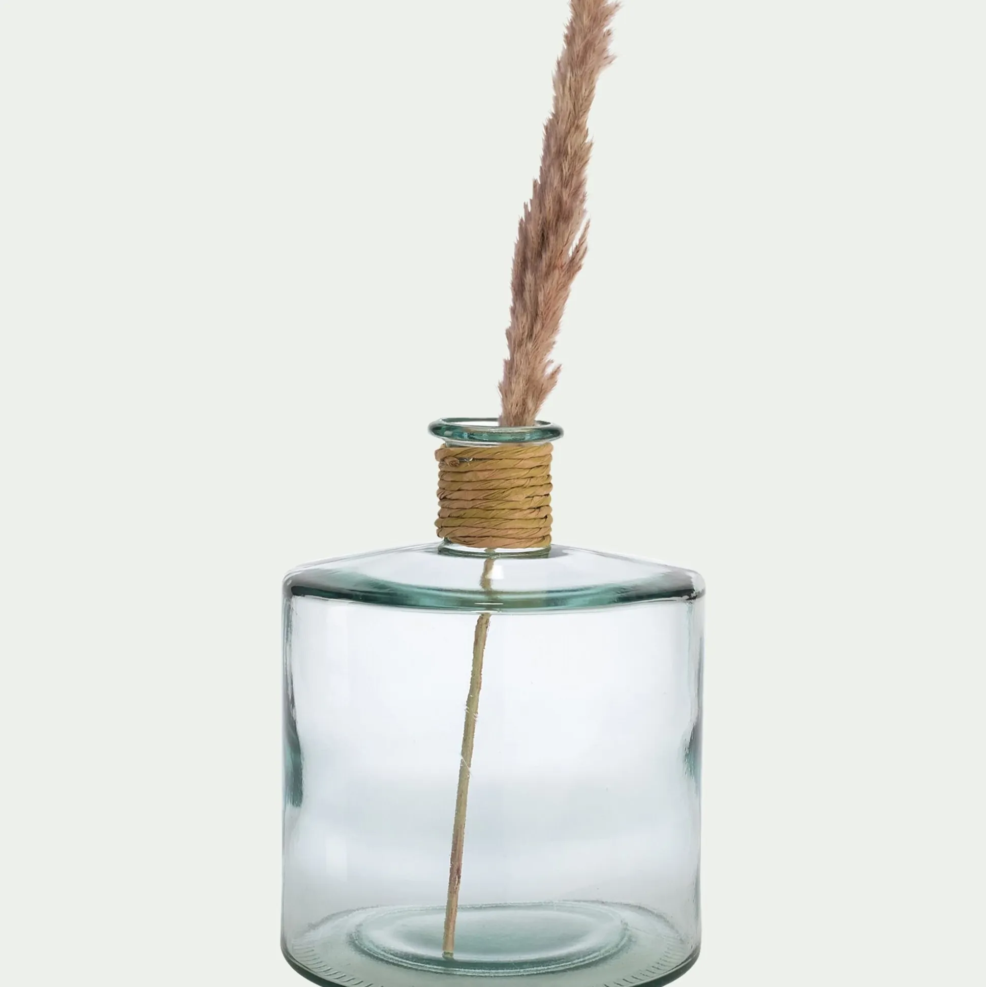 Soliflore en verre recyclé h26cm - transparent