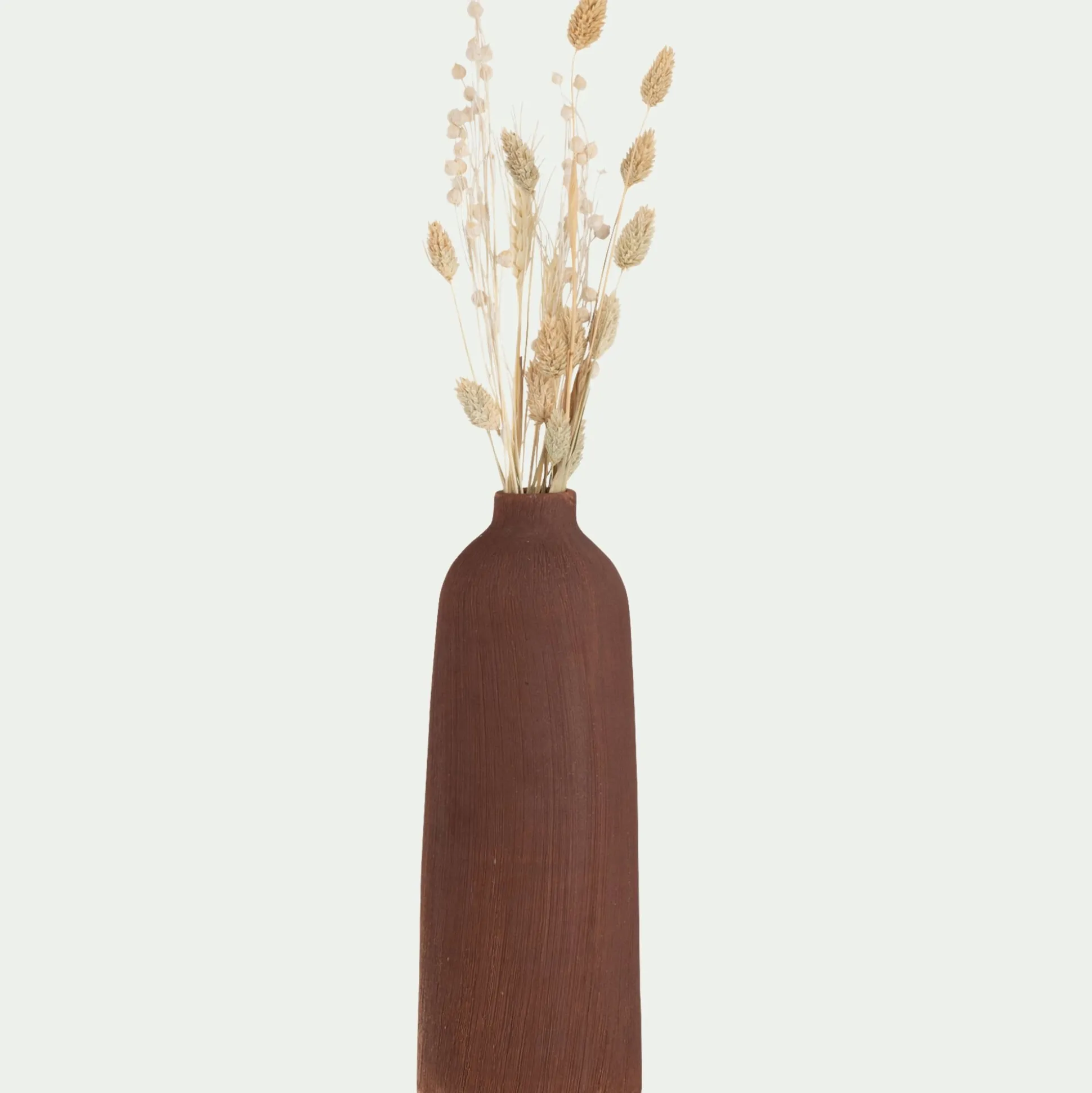 Solifore en faïence H27cm - brun rustrel