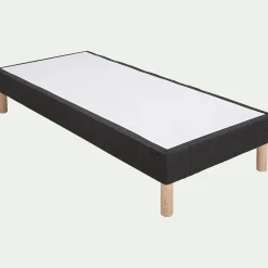 Sommier tapissier H25cm - 80x200cm gris anthracite