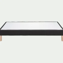 Sommier tapissier H25cm - 80x200cm gris anthracite