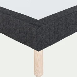 Sommier tapissier 140x200cm - gris anthracite
