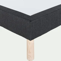 Sommier tapissier 140x190cm gris anthracite