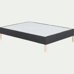 Sommier tapissier 140x200cm gris anthracite